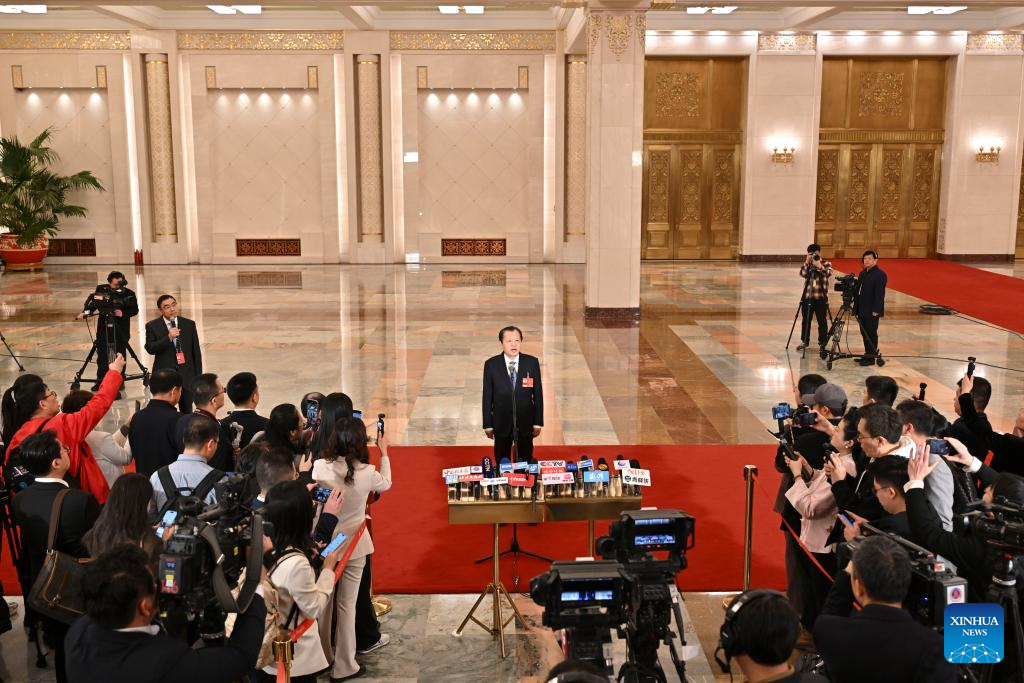 Ministers give interviews after 2nd plenary meeting of 4th session of 14th NPC