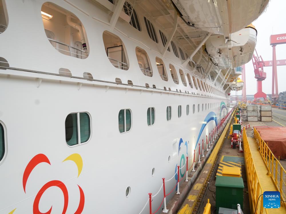 China's second homegrown large cruise ship to be delivered by year end