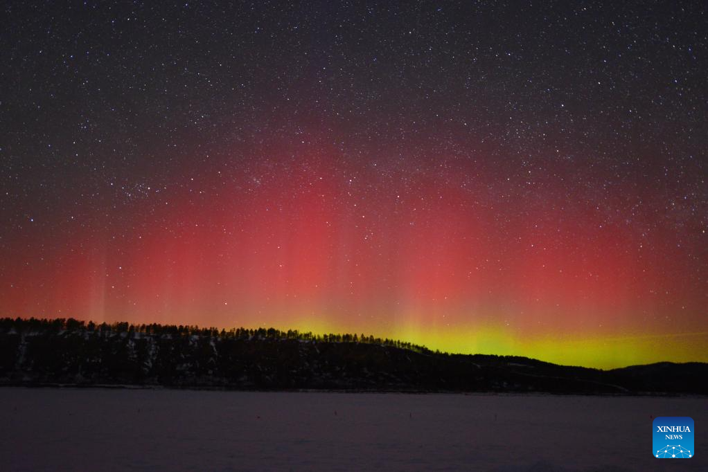Splendid auroras witnessed in NE China's Heilongjiang