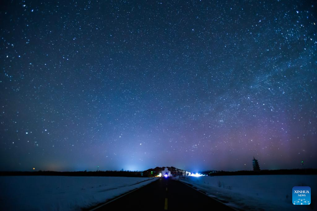 Splendid auroras witnessed in NE China's Heilongjiang