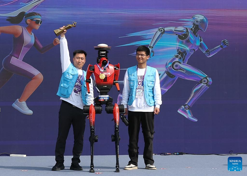 Humanoid robot surpasses human half-marathon world record in Beijing