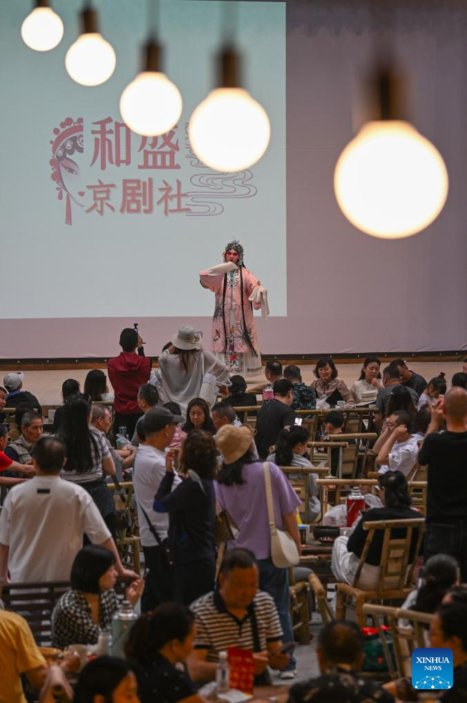 Old building renovated into public tea house in Chongqing, SW China