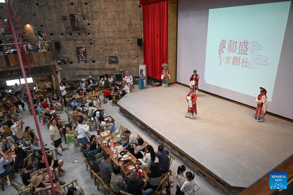 Old building renovated into public tea house in Chongqing, SW China