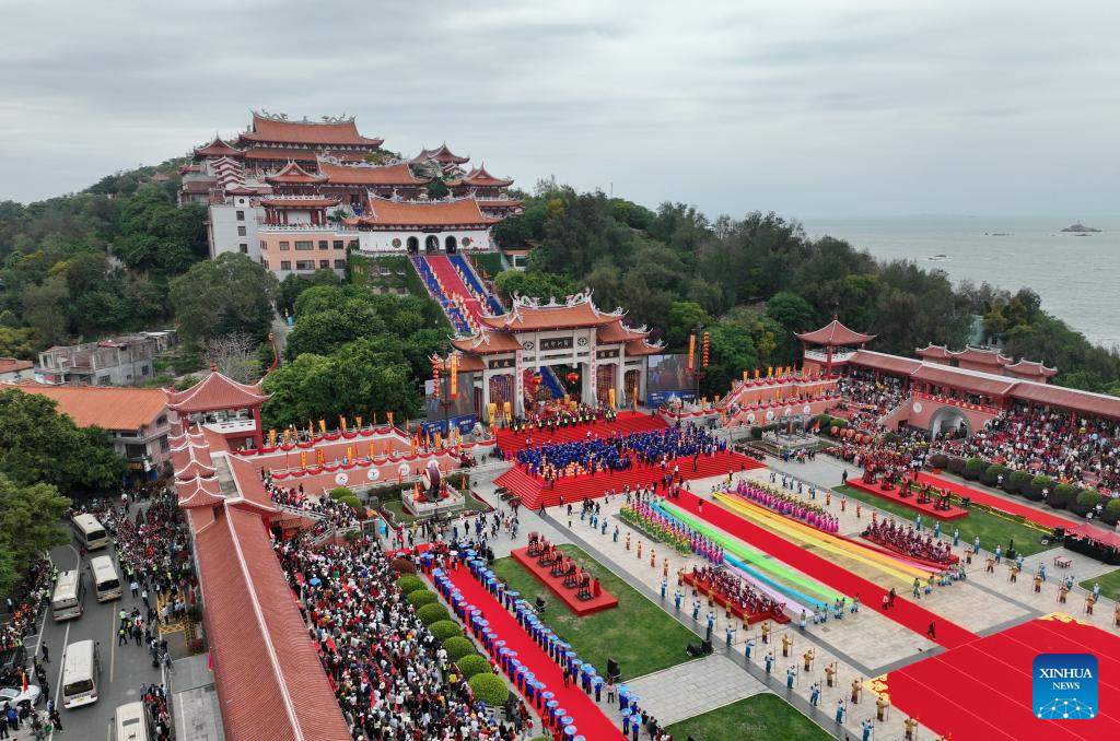 In pics: conference commemorating 1066th anniversary of Chinese sea goddess Mazu's birth in China's Fujian