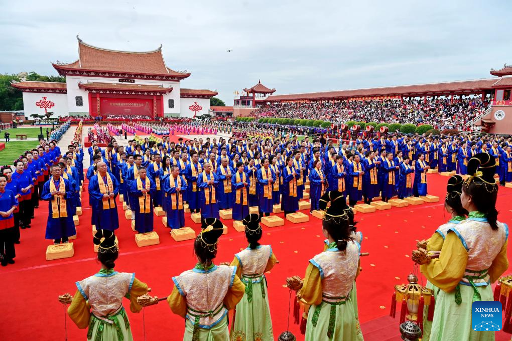 In pics: conference commemorating 1066th anniversary of Chinese sea goddess Mazu's birth in China's Fujian