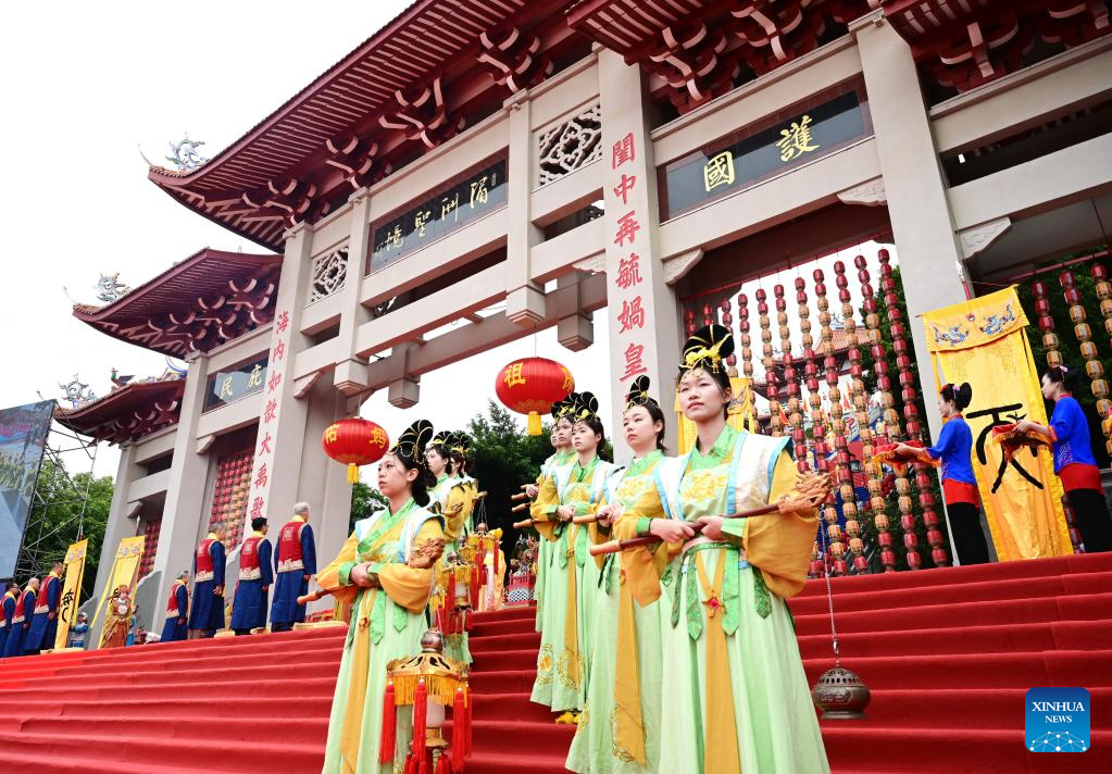 In pics: conference commemorating 1066th anniversary of Chinese sea goddess Mazu's birth in China's Fujian