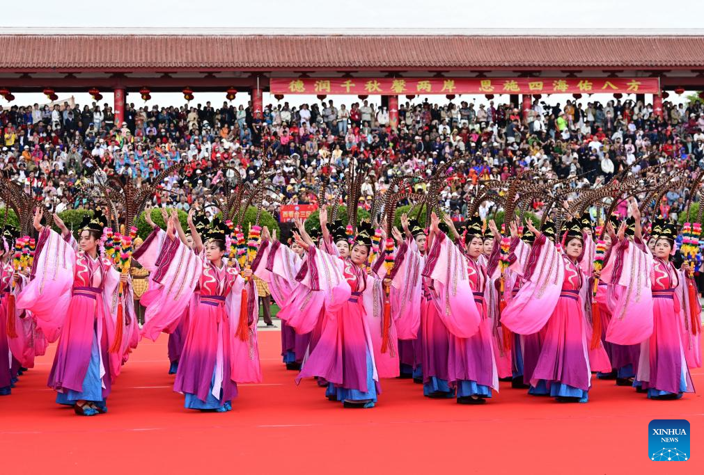 In pics: conference commemorating 1066th anniversary of Chinese sea goddess Mazu's birth in China's Fujian