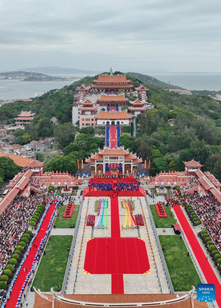 In pics: conference commemorating 1066th anniversary of Chinese sea goddess Mazu's birth in China's Fujian