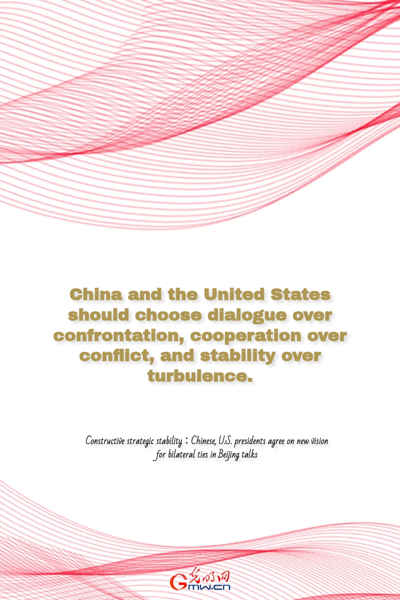 Constructive strategic stability: Chinese, U.S. presidents agree on new vision for bilateral ties in Beijing talks