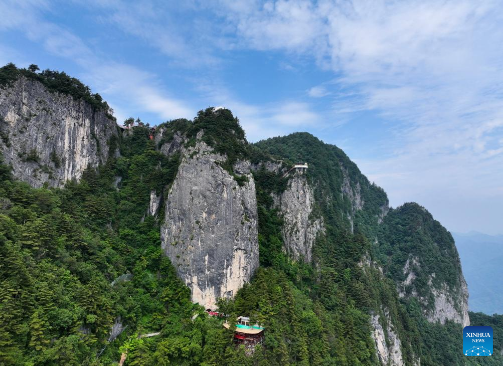 Scenery of Qinling Tianzhu Mountain Eco-Cultural Scenic Area in China's Shaanxi