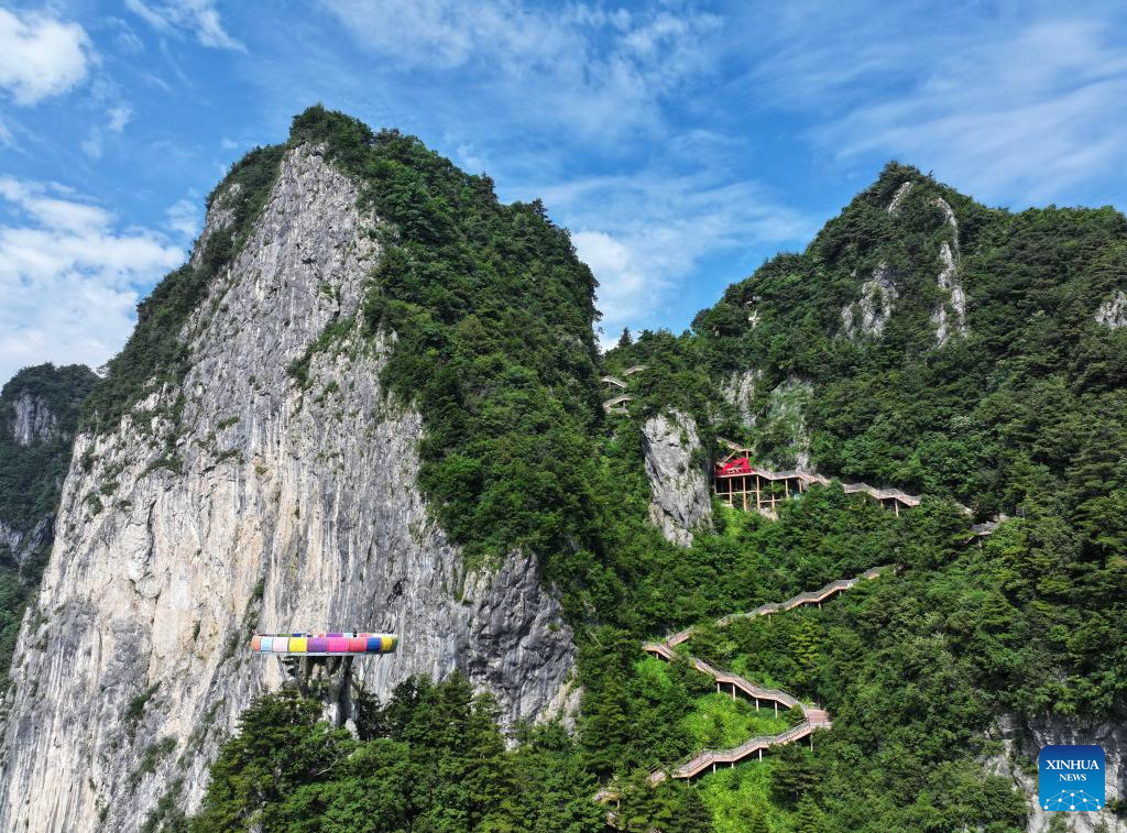 Scenery of Qinling Tianzhu Mountain Eco-Cultural Scenic Area in China's Shaanxi