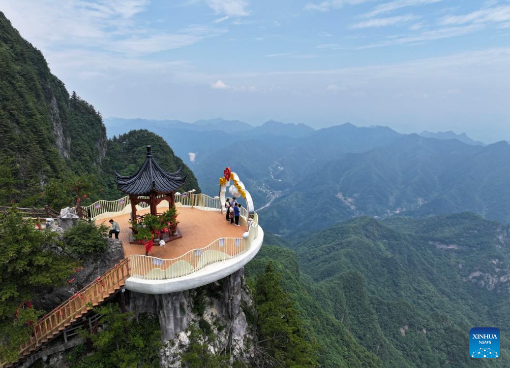 Scenery of Qinling Tianzhu Mountain Eco-Cultural Scenic Area in China's Shaanxi