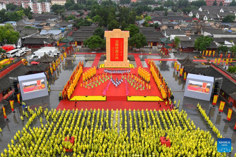 Ceremony worshiping Fuxi held in Tianshui, China's Gansu