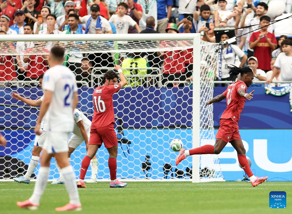 Ronaldo strikes twice as Portugal whitewashes Uzbekistan in Group K