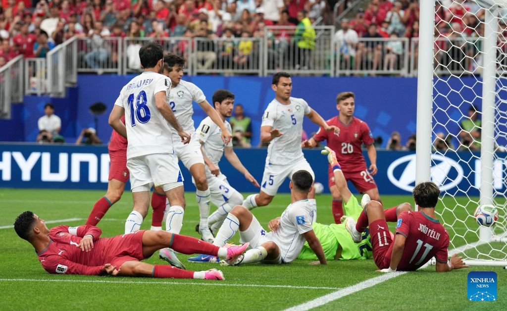 Ronaldo strikes twice as Portugal whitewashes Uzbekistan in Group K