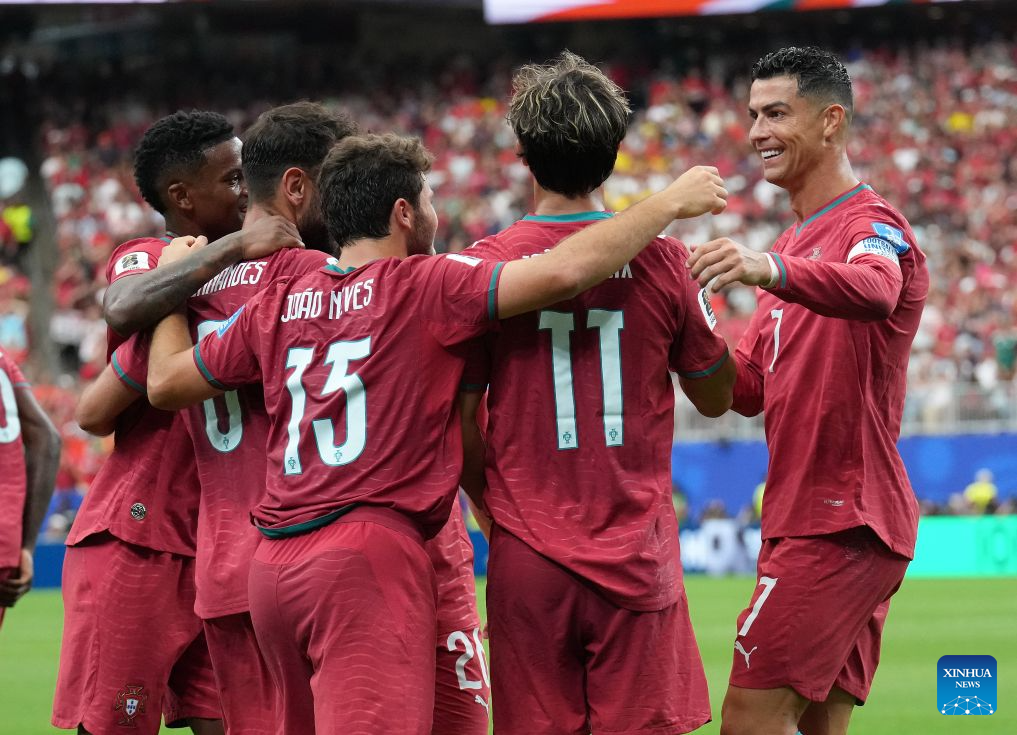 Ronaldo strikes twice as Portugal whitewashes Uzbekistan in Group K
