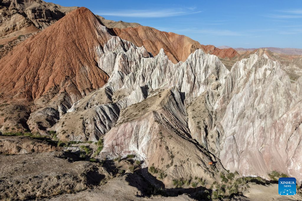 View of geopark in Zhangye, NW China's Gansu