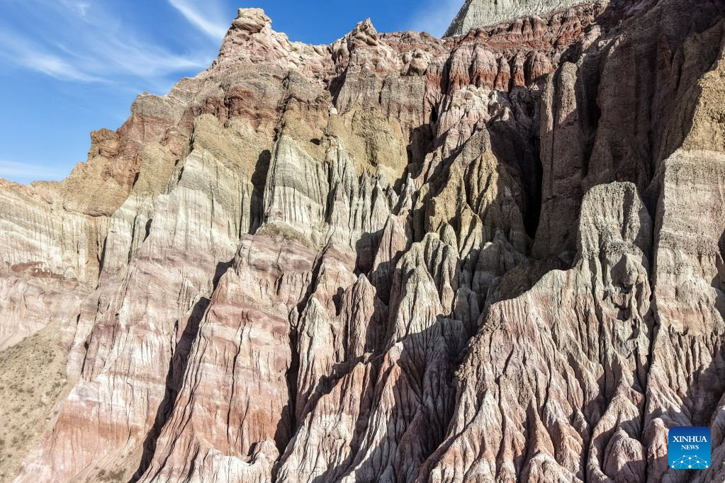 View of geopark in Zhangye, NW China's Gansu