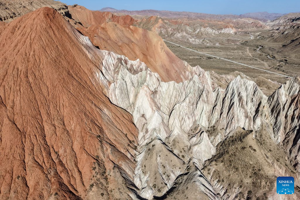 View of geopark in Zhangye, NW China's Gansu