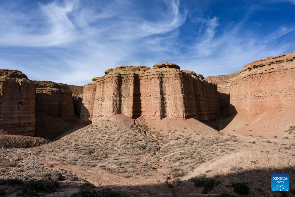 View of geopark in Zhangye, NW China's Gansu