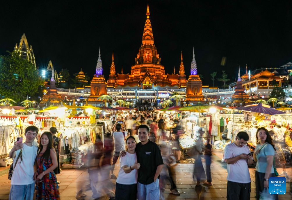 Night market of Xishuangbanna sees surge in visitor arrivals during summer peak tourism season