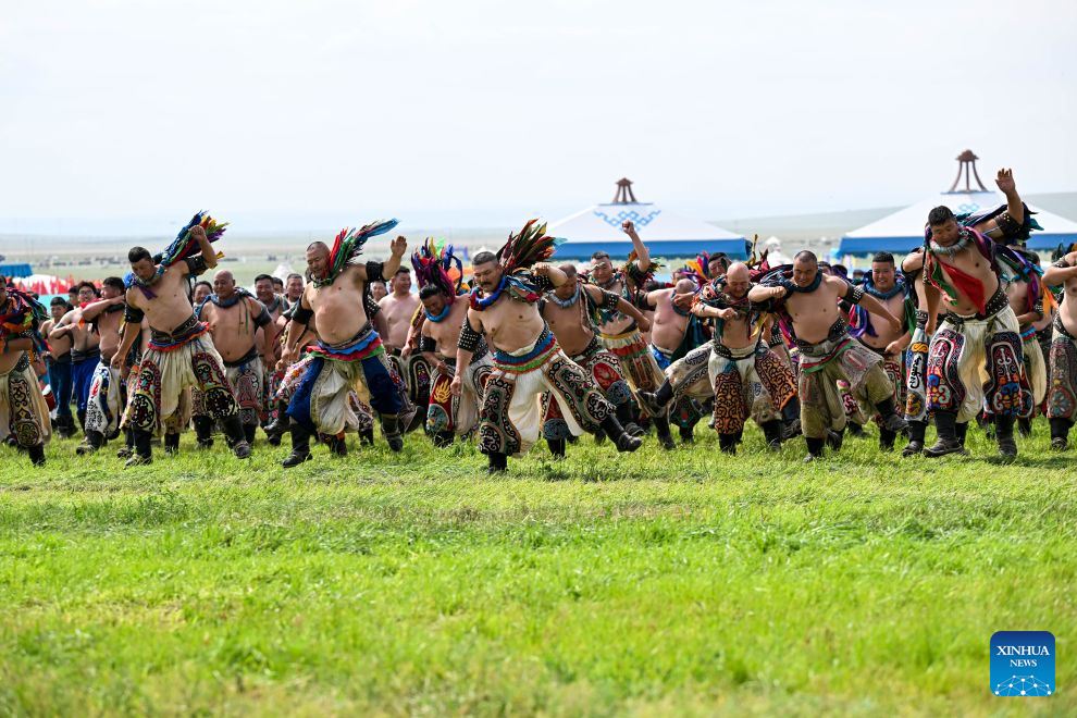 36th Naadam festival kicks off in Xilin Gol League, China's Inner Mongolia