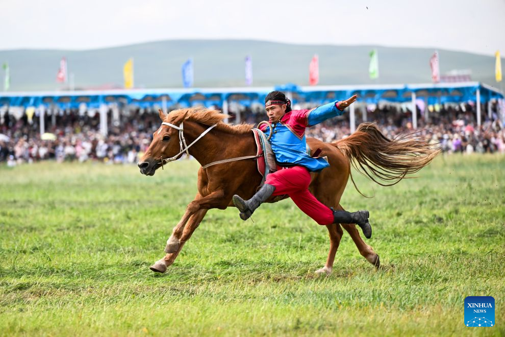 36th Naadam festival kicks off in Xilin Gol League, China's Inner Mongolia