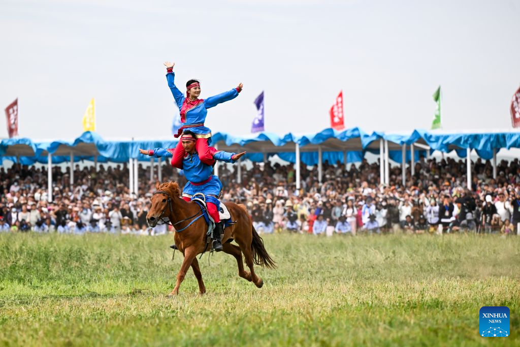 36th Naadam festival kicks off in Xilin Gol League, China's Inner Mongolia