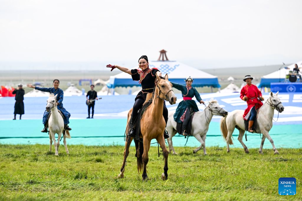 36th Naadam festival kicks off in Xilin Gol League, China's Inner Mongolia