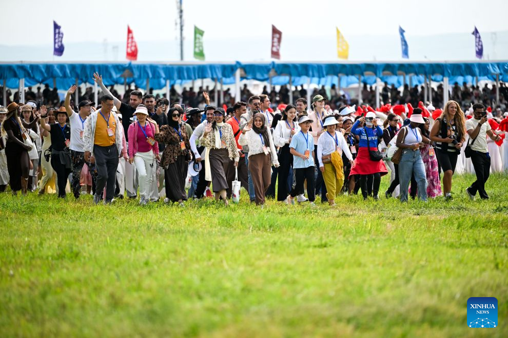 36th Naadam festival kicks off in Xilin Gol League, China's Inner Mongolia