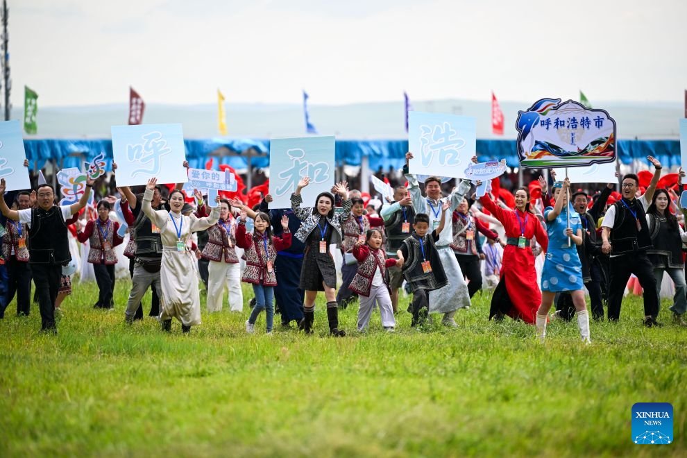 36th Naadam festival kicks off in Xilin Gol League, China's Inner Mongolia