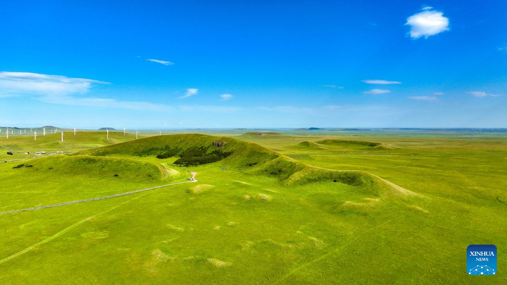 Scenery of volcano in Xilingol League, China's Inner Mongolia