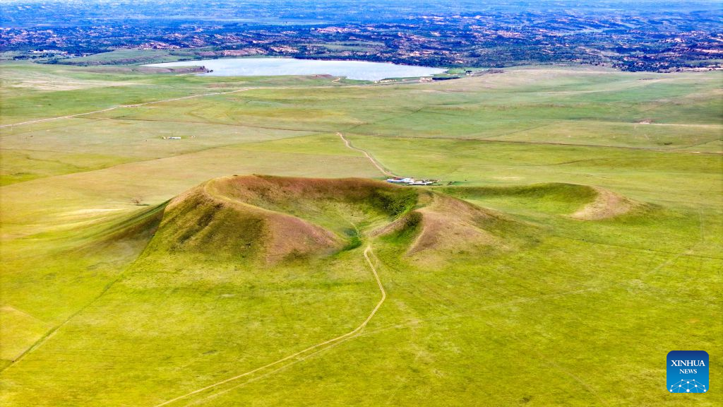 Scenery of volcano in Xilingol League, China's Inner Mongolia