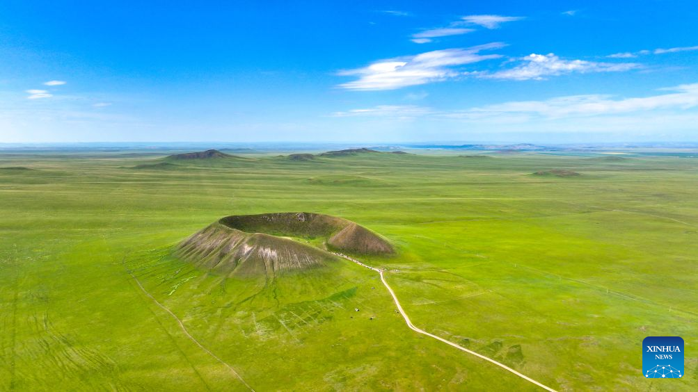 Scenery of volcano in Xilingol League, China's Inner Mongolia