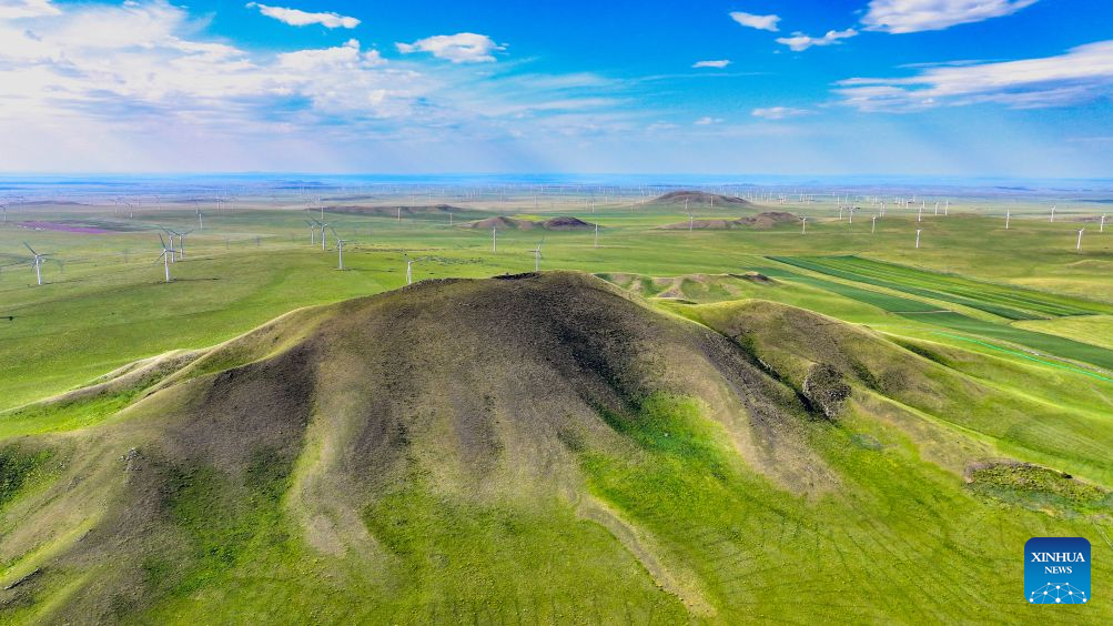 Scenery of volcano in Xilingol League, China's Inner Mongolia