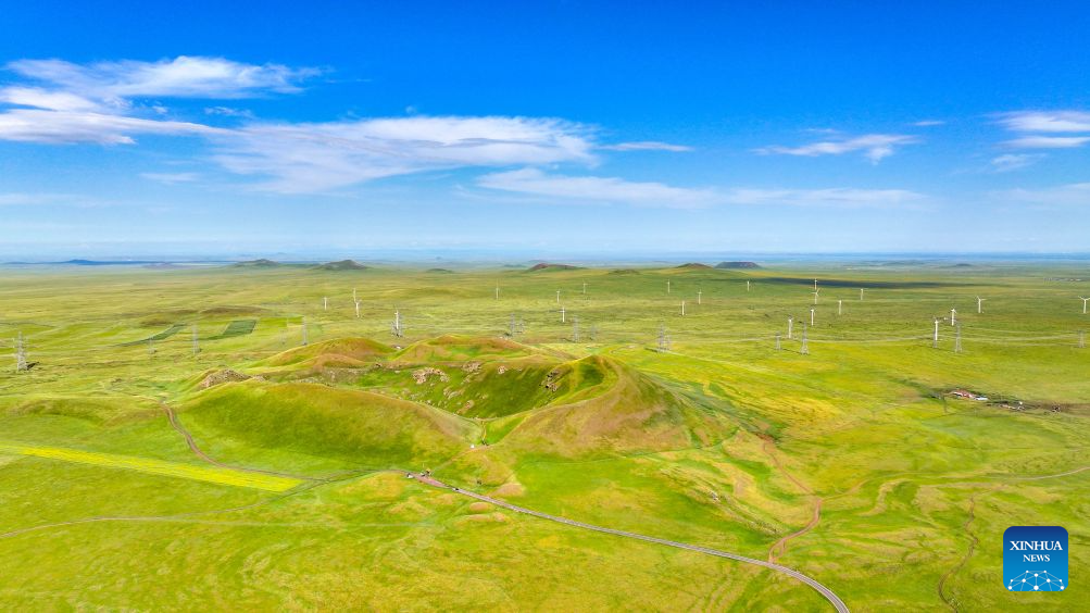 Scenery of volcano in Xilingol League, China's Inner Mongolia