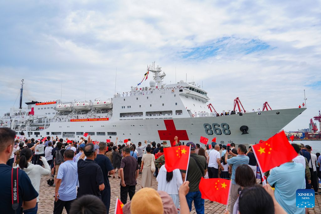 Chinese navy hospital ship sets sail for humanitarian medical mission in Africa, South Asia