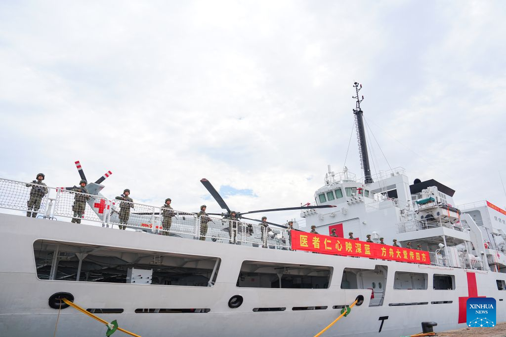 Chinese navy hospital ship sets sail for humanitarian medical mission in Africa, South Asia