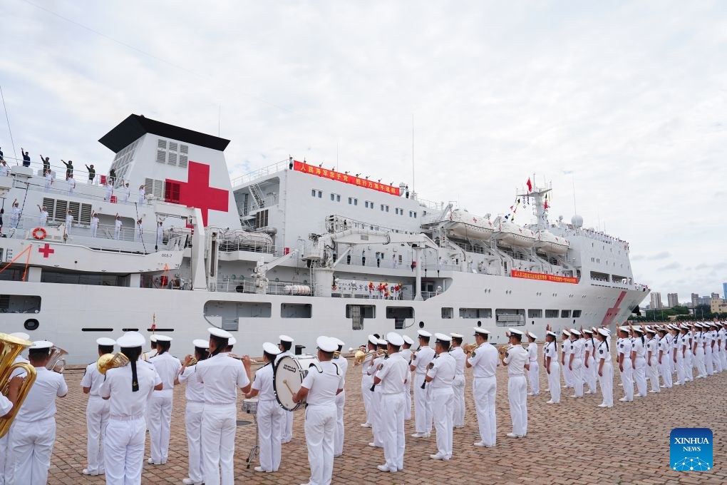 Chinese navy hospital ship sets sail for humanitarian medical mission in Africa, South Asia