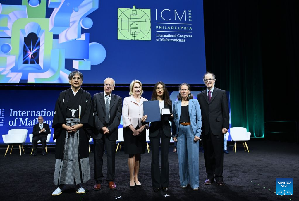 Chinese mathematicians Deng Yu, Wang Hong awarded Fields Medals
